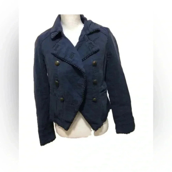 Free People cadet coat sailor military core jacket navy - Picture 4 of 6